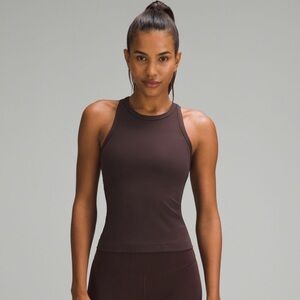 Lululemon - Align Waist Length Racerback Tank Sz 8 espresso EUC 🍁🍂🌾🍁🍂🌾